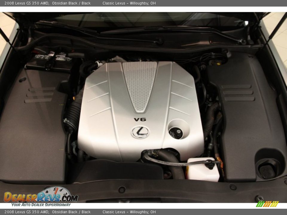 2008 Lexus GS 350 AWD Obsidian Black / Black Photo #28