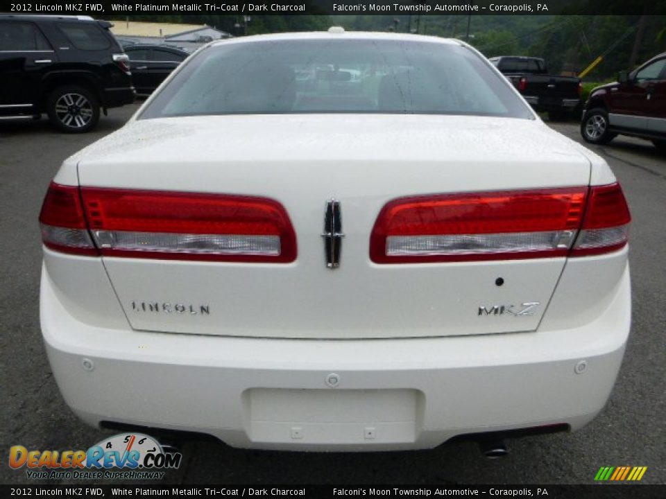 2012 Lincoln MKZ FWD White Platinum Metallic Tri-Coat / Dark Charcoal Photo #3