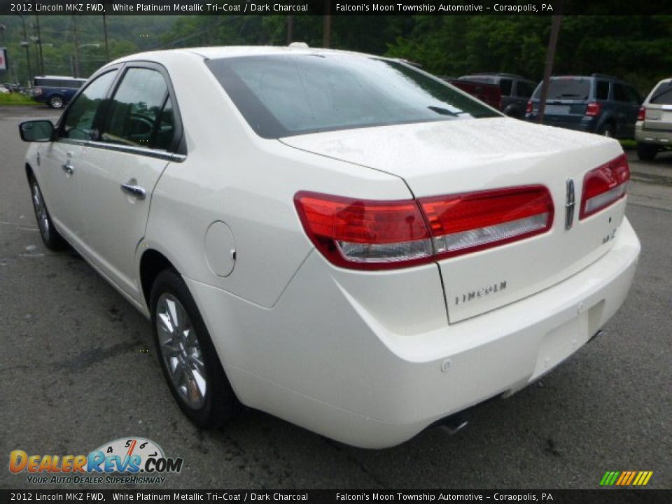 2012 Lincoln MKZ FWD White Platinum Metallic Tri-Coat / Dark Charcoal Photo #4