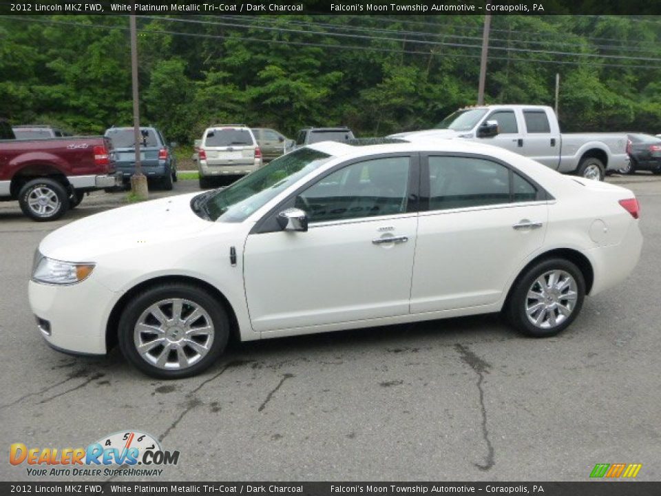 2012 Lincoln MKZ FWD White Platinum Metallic Tri-Coat / Dark Charcoal Photo #5