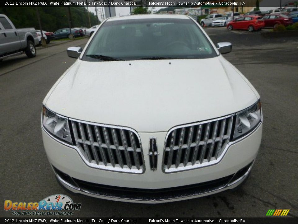 2012 Lincoln MKZ FWD White Platinum Metallic Tri-Coat / Dark Charcoal Photo #7