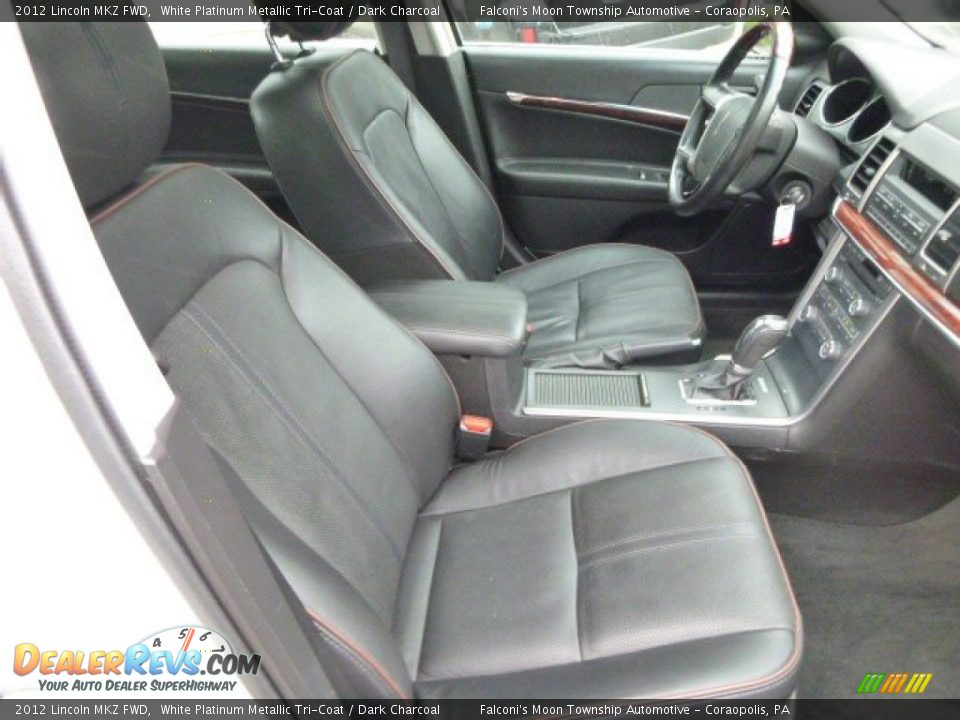 2012 Lincoln MKZ FWD White Platinum Metallic Tri-Coat / Dark Charcoal Photo #10