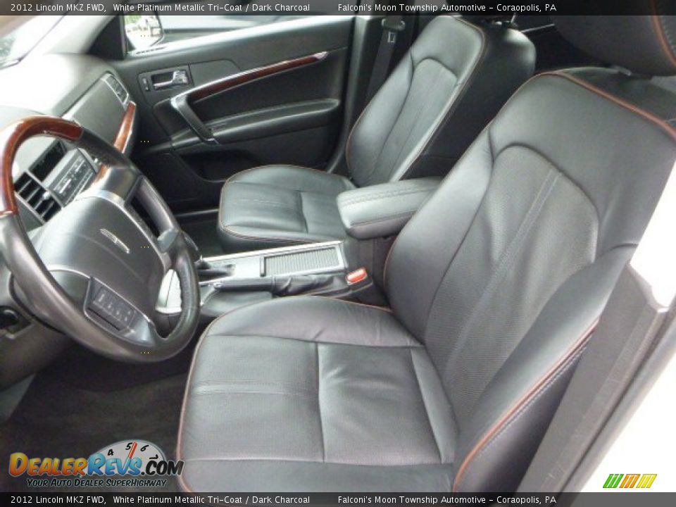2012 Lincoln MKZ FWD White Platinum Metallic Tri-Coat / Dark Charcoal Photo #15