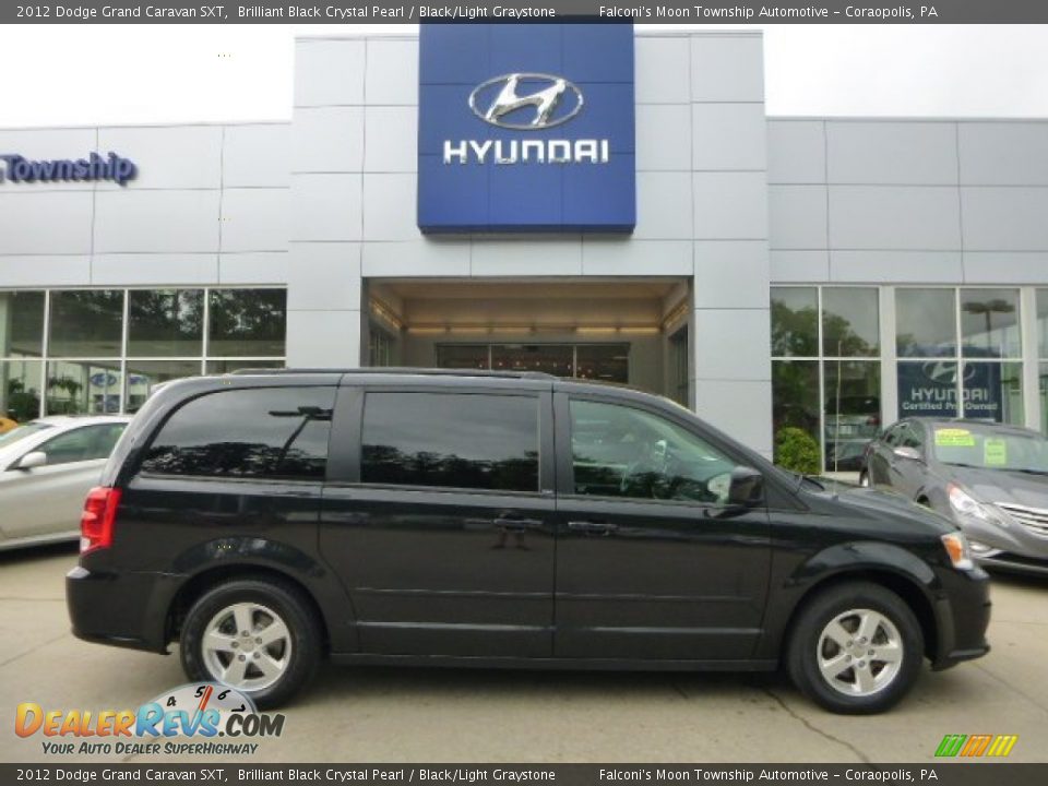 2012 Dodge Grand Caravan SXT Brilliant Black Crystal Pearl / Black/Light Graystone Photo #1