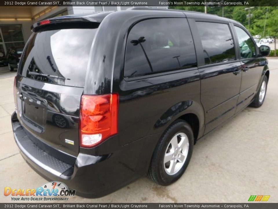 2012 Dodge Grand Caravan SXT Brilliant Black Crystal Pearl / Black/Light Graystone Photo #2