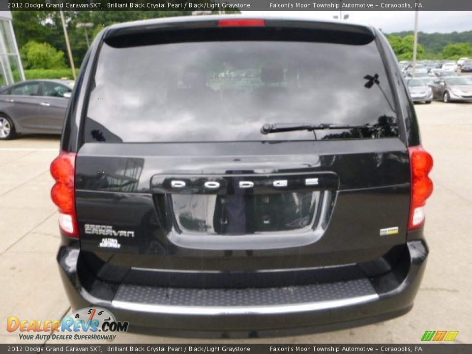 2012 Dodge Grand Caravan SXT Brilliant Black Crystal Pearl / Black/Light Graystone Photo #3