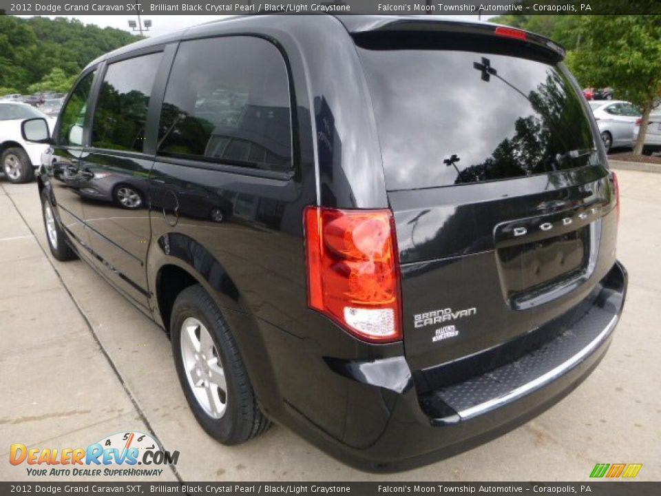 2012 Dodge Grand Caravan SXT Brilliant Black Crystal Pearl / Black/Light Graystone Photo #4