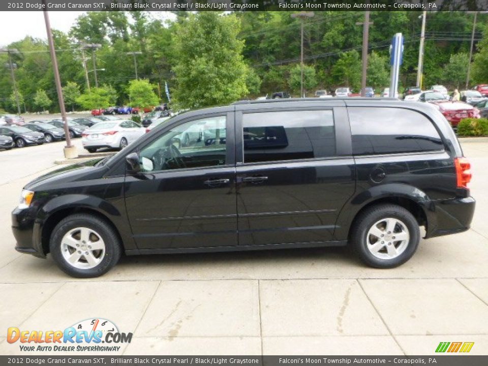 2012 Dodge Grand Caravan SXT Brilliant Black Crystal Pearl / Black/Light Graystone Photo #5
