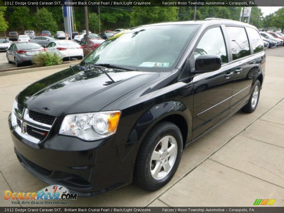 2012 Dodge Grand Caravan SXT Brilliant Black Crystal Pearl / Black/Light Graystone Photo #6