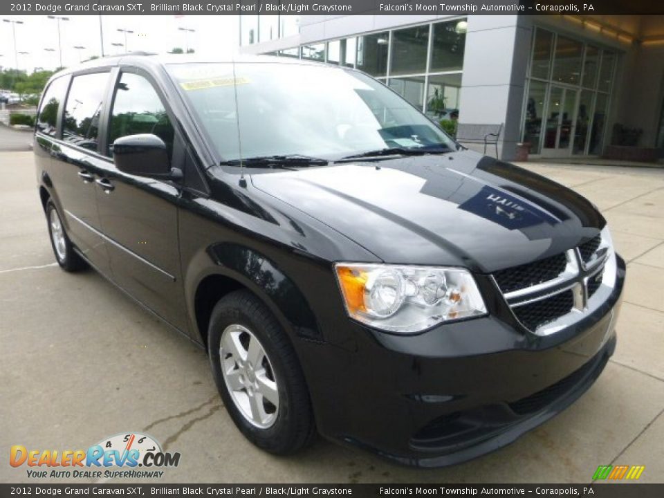 2012 Dodge Grand Caravan SXT Brilliant Black Crystal Pearl / Black/Light Graystone Photo #8