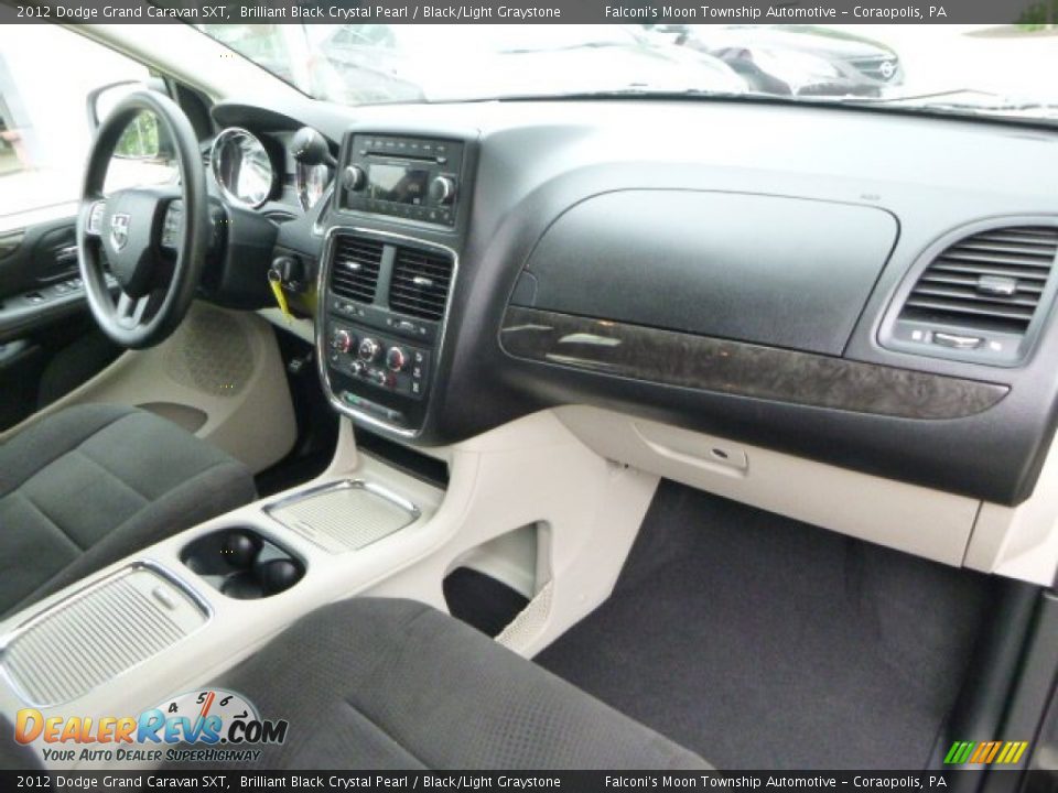 2012 Dodge Grand Caravan SXT Brilliant Black Crystal Pearl / Black/Light Graystone Photo #11