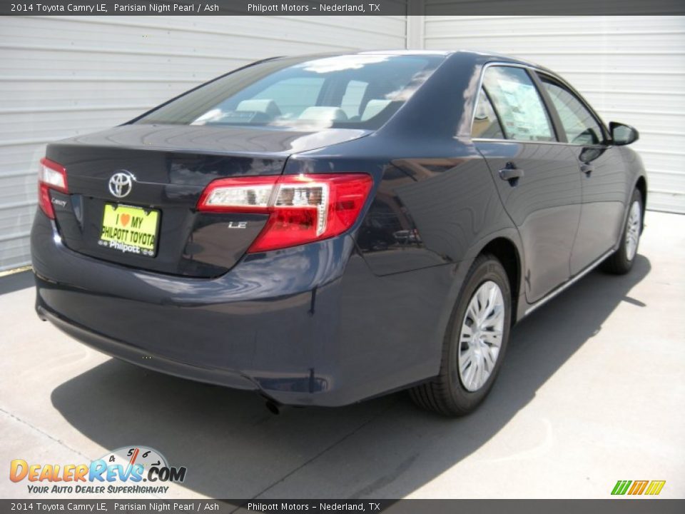 2014 Toyota Camry LE Parisian Night Pearl / Ash Photo #4