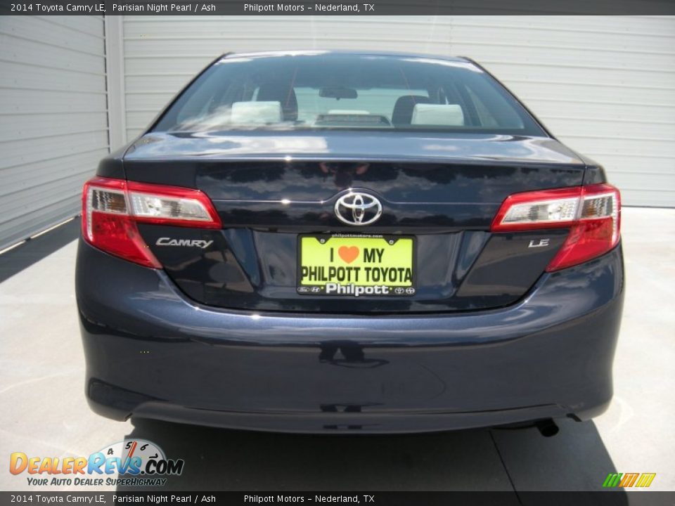 2014 Toyota Camry LE Parisian Night Pearl / Ash Photo #5