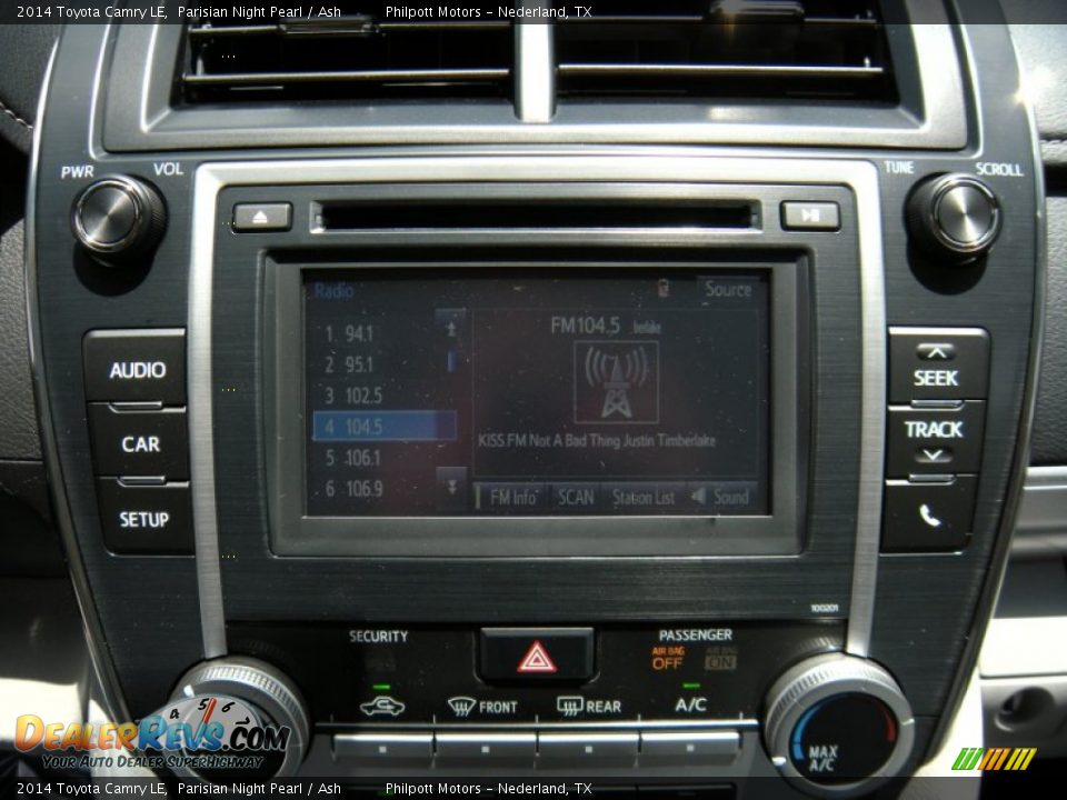 2014 Toyota Camry LE Parisian Night Pearl / Ash Photo #27