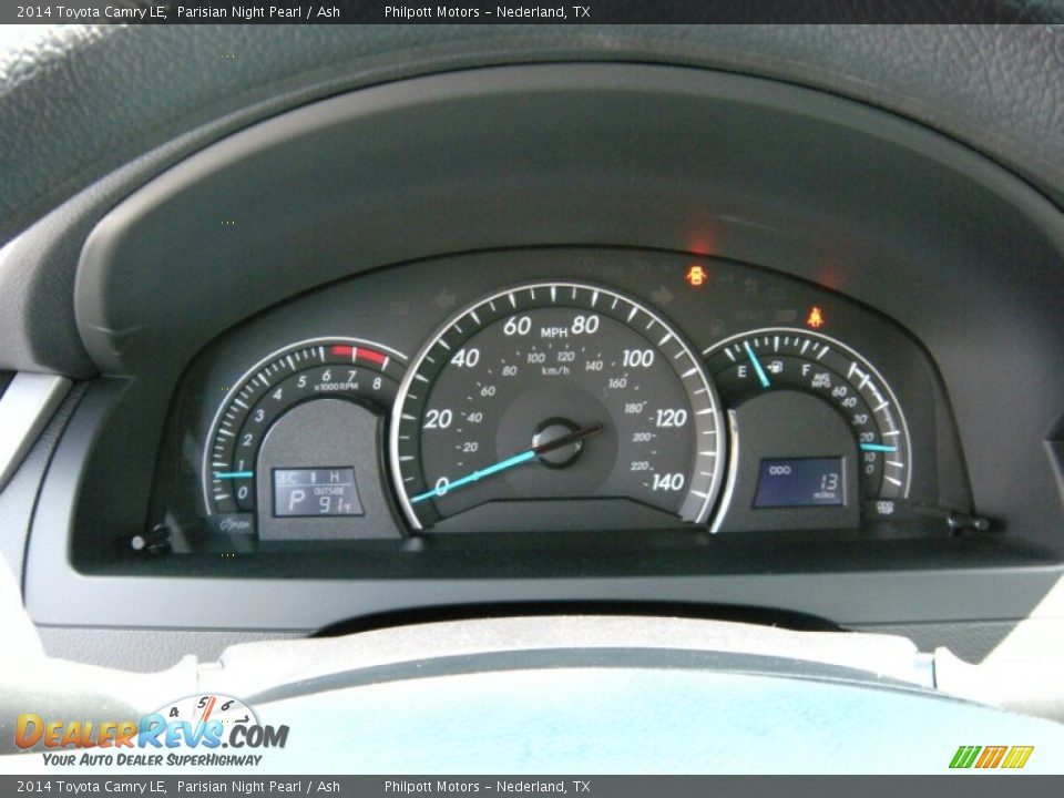 2014 Toyota Camry LE Parisian Night Pearl / Ash Photo #31