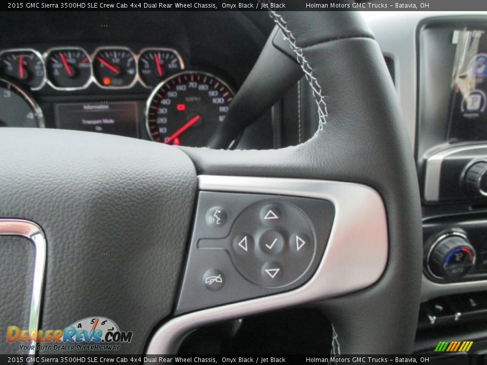 2015 GMC Sierra 3500HD SLE Crew Cab 4x4 Dual Rear Wheel Chassis Onyx Black / Jet Black Photo #21