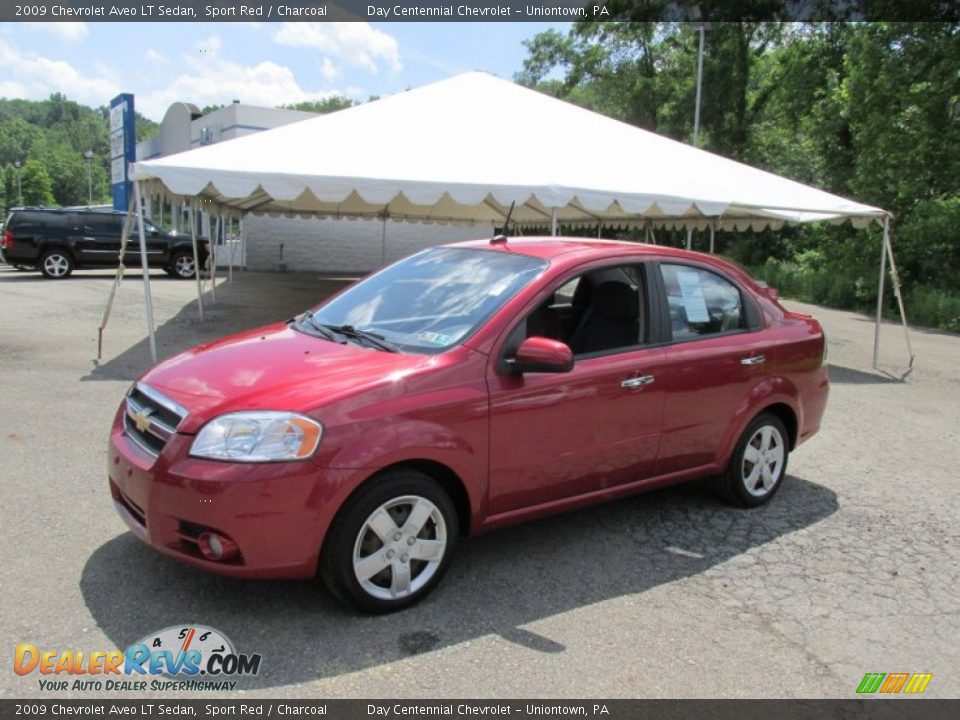 2009 Chevrolet Aveo LT Sedan Sport Red / Charcoal Photo #1