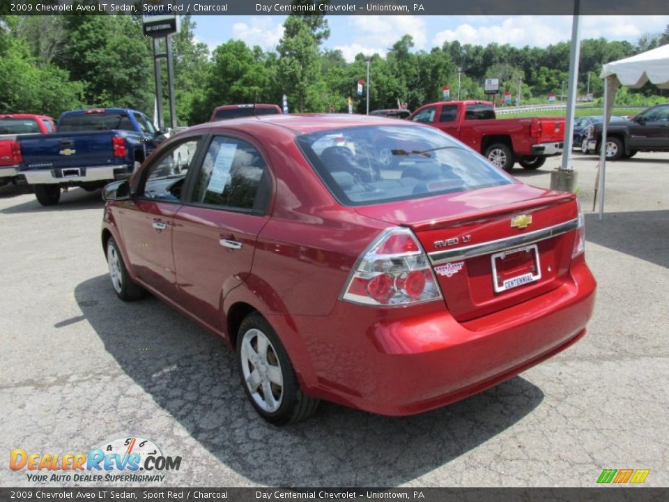 2009 Chevrolet Aveo LT Sedan Sport Red / Charcoal Photo #4