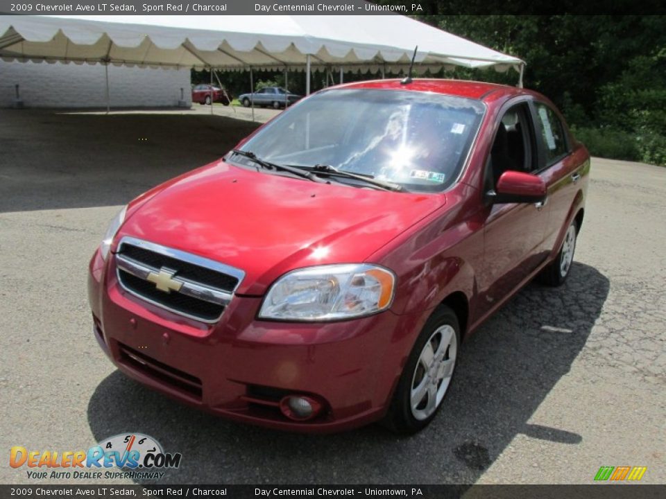 2009 Chevrolet Aveo LT Sedan Sport Red / Charcoal Photo #10