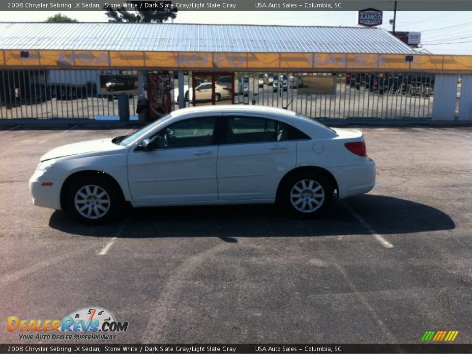 2008 Chrysler Sebring LX Sedan Stone White / Dark Slate Gray/Light Slate Gray Photo #2