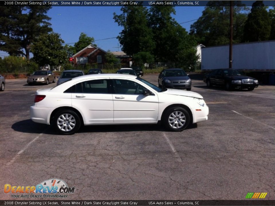 2008 Chrysler Sebring LX Sedan Stone White / Dark Slate Gray/Light Slate Gray Photo #4