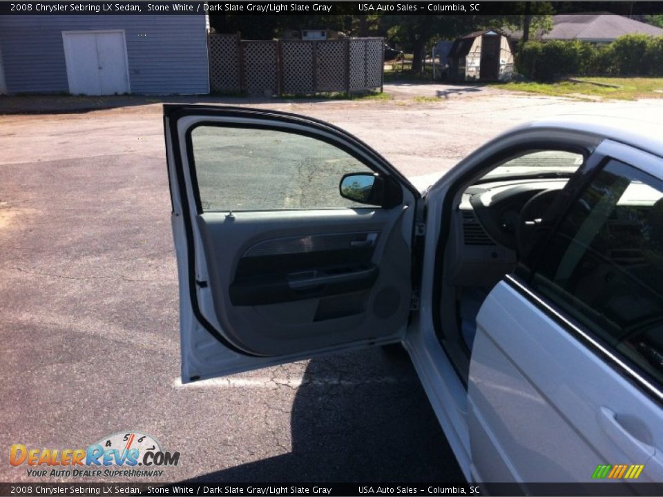 2008 Chrysler Sebring LX Sedan Stone White / Dark Slate Gray/Light Slate Gray Photo #9