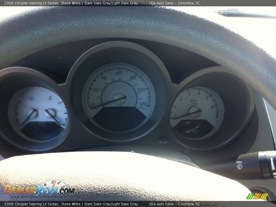 2008 Chrysler Sebring LX Sedan Stone White / Dark Slate Gray/Light Slate Gray Photo #12