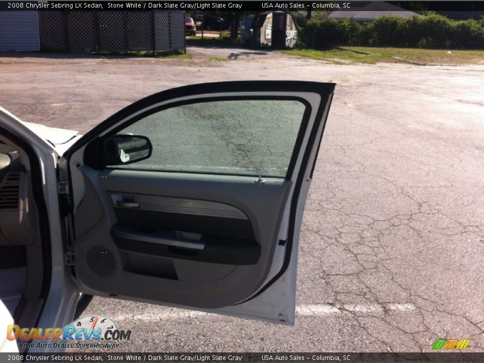 2008 Chrysler Sebring LX Sedan Stone White / Dark Slate Gray/Light Slate Gray Photo #18