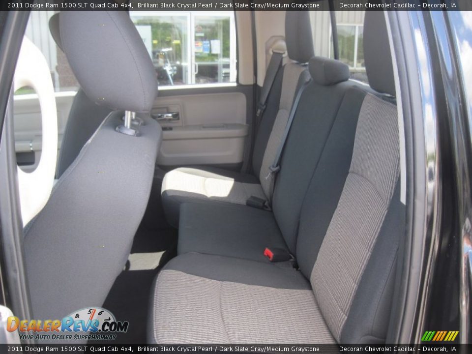 2011 Dodge Ram 1500 SLT Quad Cab 4x4 Brilliant Black Crystal Pearl / Dark Slate Gray/Medium Graystone Photo #8