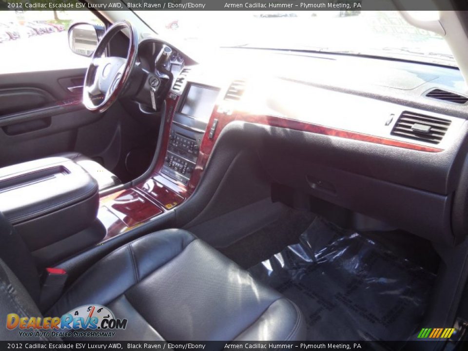 2012 Cadillac Escalade ESV Luxury AWD Black Raven / Ebony/Ebony Photo #12