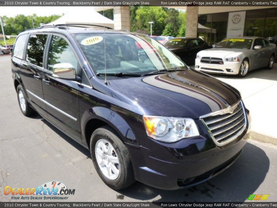 2010 Chrysler Town & Country Touring Blackberry Pearl / Dark Slate Gray/Light Shale Photo #2