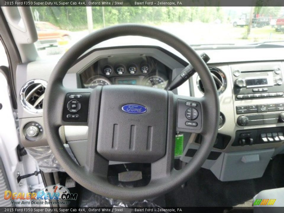 2015 Ford F350 Super Duty XL Super Cab 4x4 Steering Wheel Photo #18