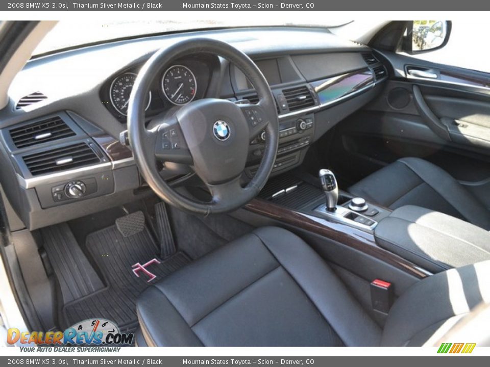 2008 BMW X5 3.0si Titanium Silver Metallic / Black Photo #5