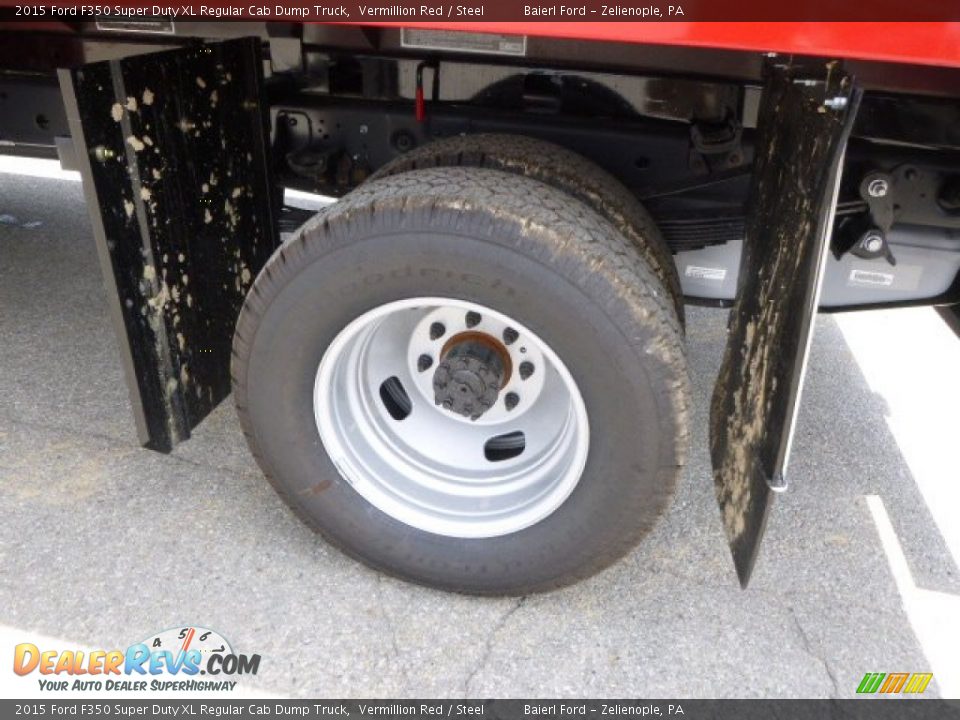 2015 Ford F350 Super Duty XL Regular Cab Dump Truck Vermillion Red / Steel Photo #9