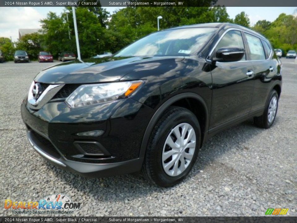 2014 Nissan Rogue S AWD Super Black / Charcoal Photo #3