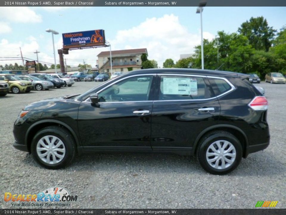2014 Nissan Rogue S AWD Super Black / Charcoal Photo #4