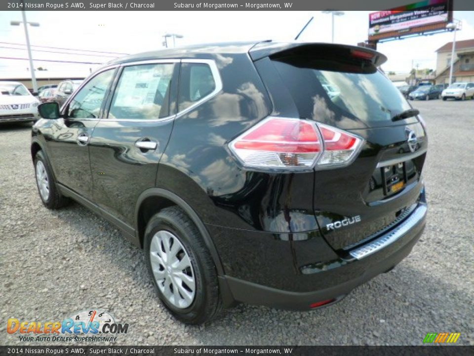 2014 Nissan Rogue S AWD Super Black / Charcoal Photo #5