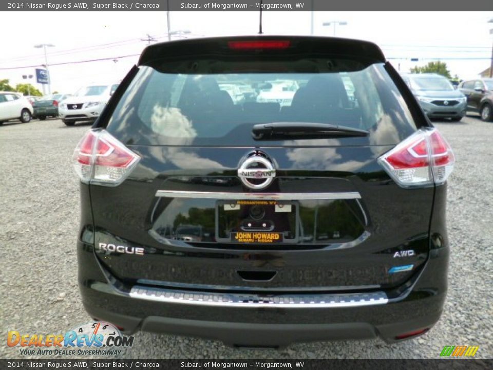 2014 Nissan Rogue S AWD Super Black / Charcoal Photo #6