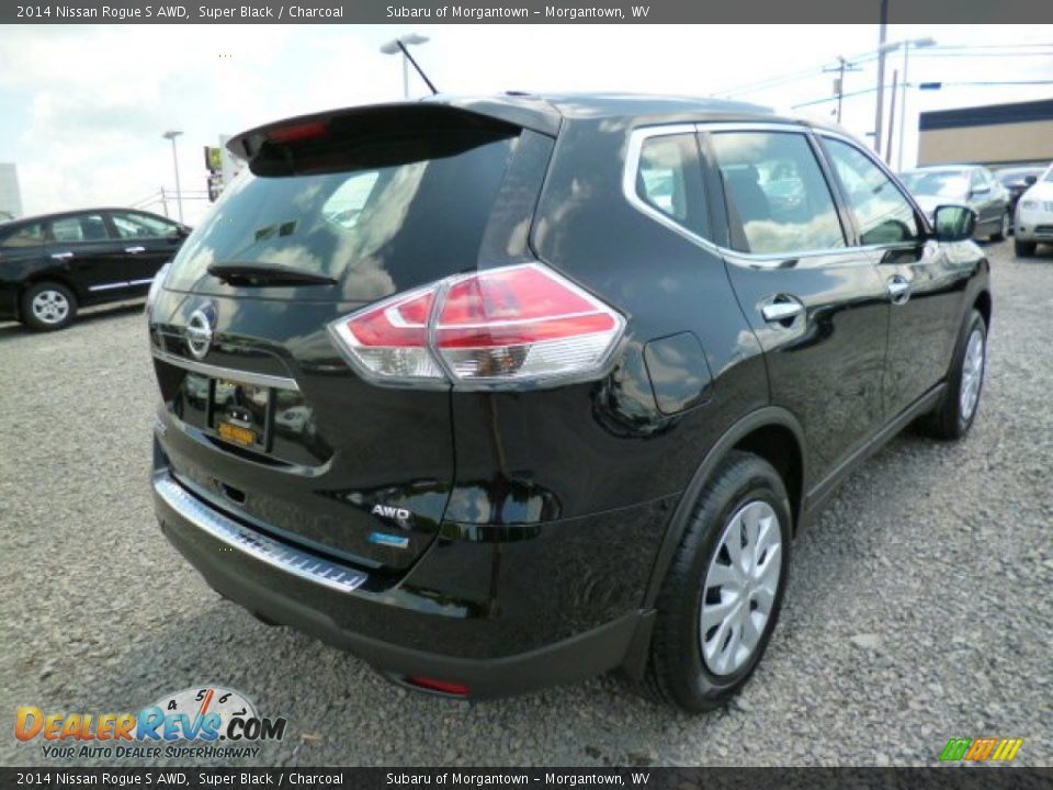 2014 Nissan Rogue S AWD Super Black / Charcoal Photo #7