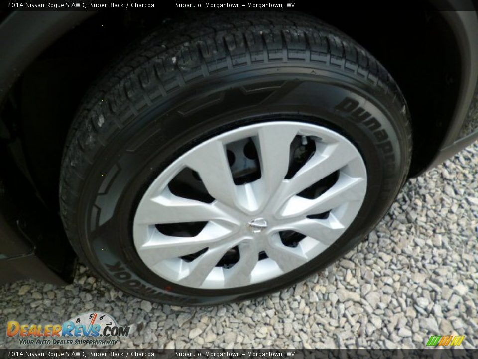 2014 Nissan Rogue S AWD Super Black / Charcoal Photo #9