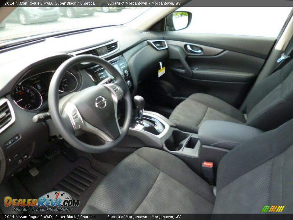 2014 Nissan Rogue S AWD Super Black / Charcoal Photo #16