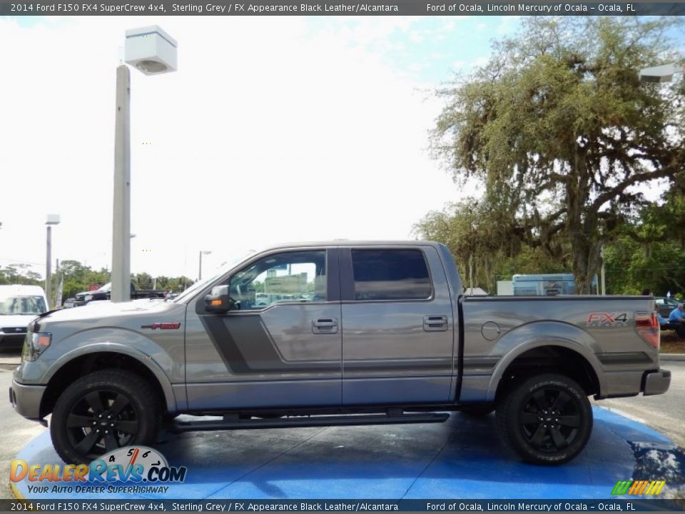 2014 Ford F150 FX4 SuperCrew 4x4 Sterling Grey / FX Appearance Black Leather/Alcantara Photo #2