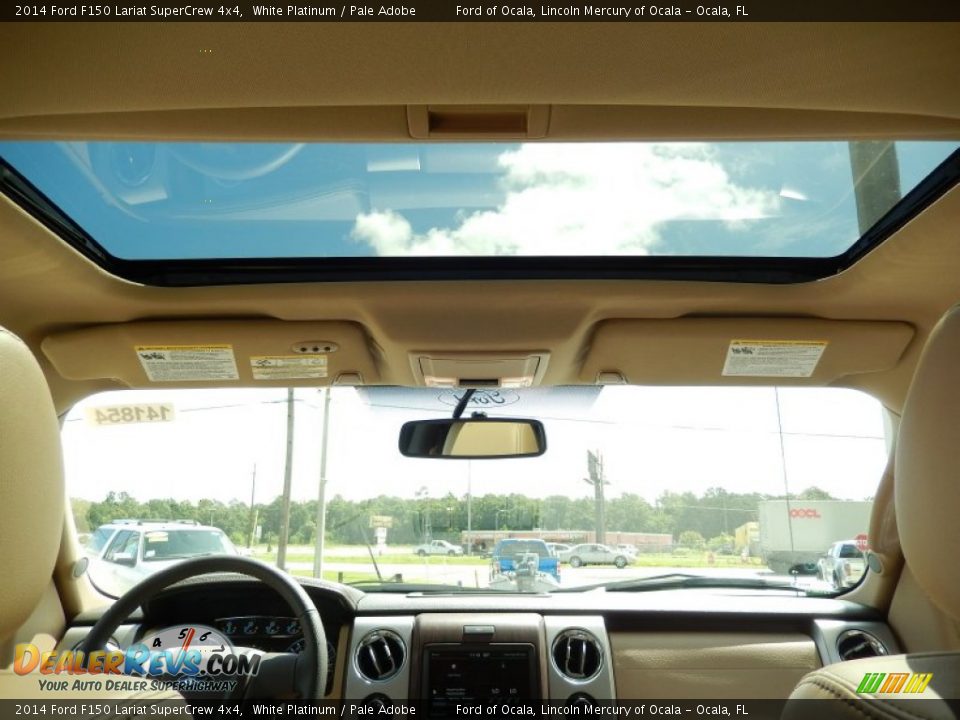 2014 Ford F150 Lariat SuperCrew 4x4 White Platinum / Pale Adobe Photo #8