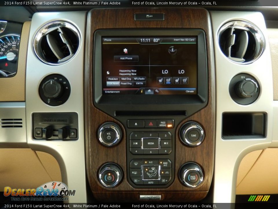 2014 Ford F150 Lariat SuperCrew 4x4 White Platinum / Pale Adobe Photo #10