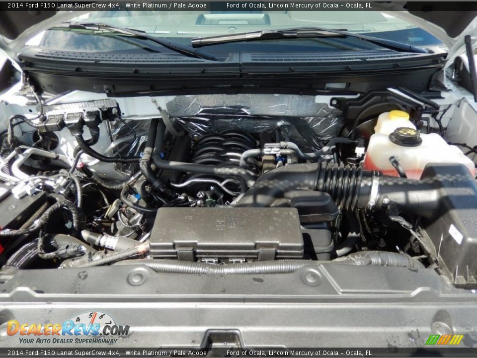 2014 Ford F150 Lariat SuperCrew 4x4 White Platinum / Pale Adobe Photo #11
