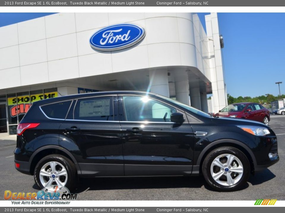 2013 Ford Escape SE 1.6L EcoBoost Tuxedo Black Metallic / Medium Light Stone Photo #2