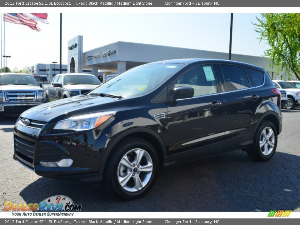 2013 Ford Escape SE 1.6L EcoBoost Tuxedo Black Metallic / Medium Light Stone Photo #3