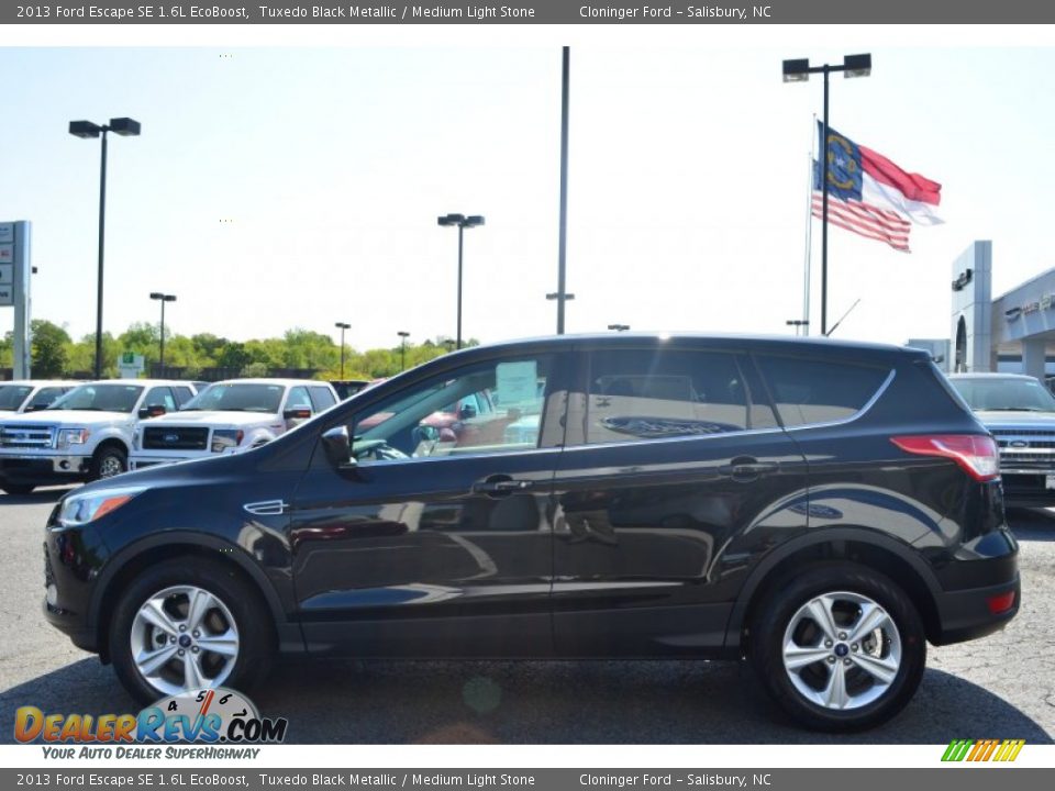 2013 Ford Escape SE 1.6L EcoBoost Tuxedo Black Metallic / Medium Light Stone Photo #6
