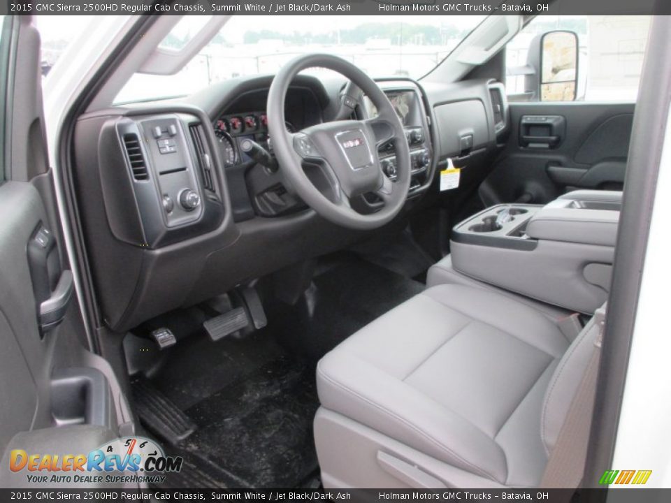 Jet Black/Dark Ash Interior - 2015 GMC Sierra 2500HD Regular Cab Chassis Photo #5