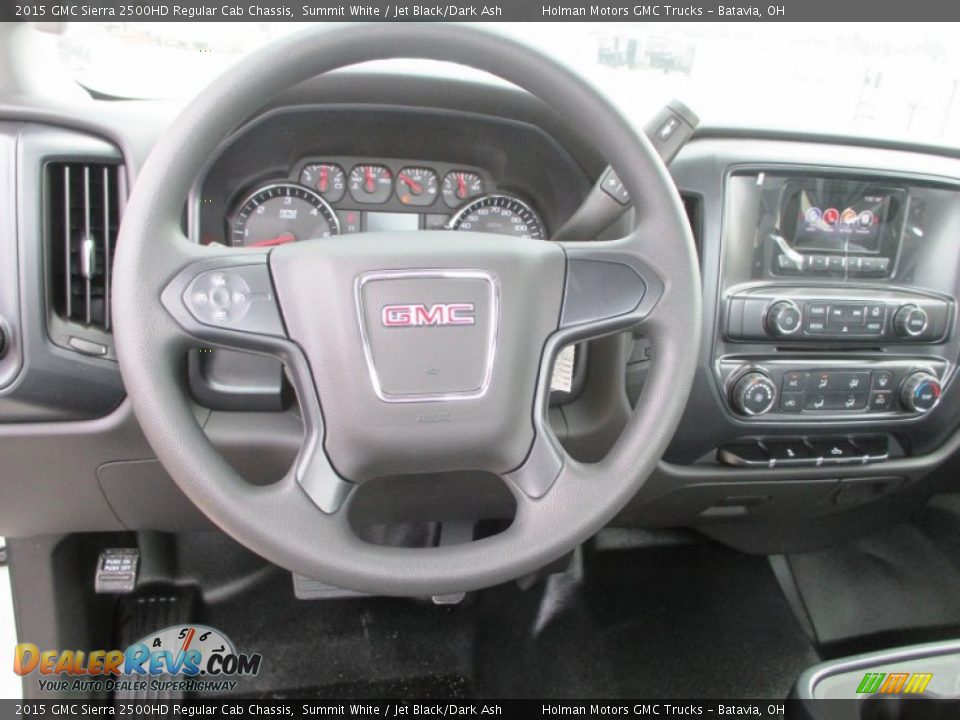 2015 GMC Sierra 2500HD Regular Cab Chassis Steering Wheel Photo #12